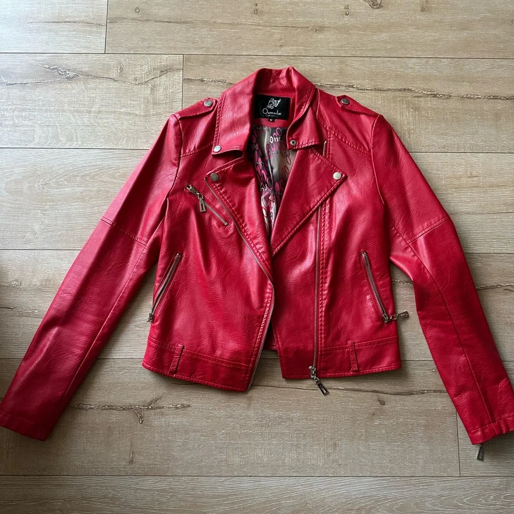 Jackets & Coats | Red Leather Jacket | Poshmark